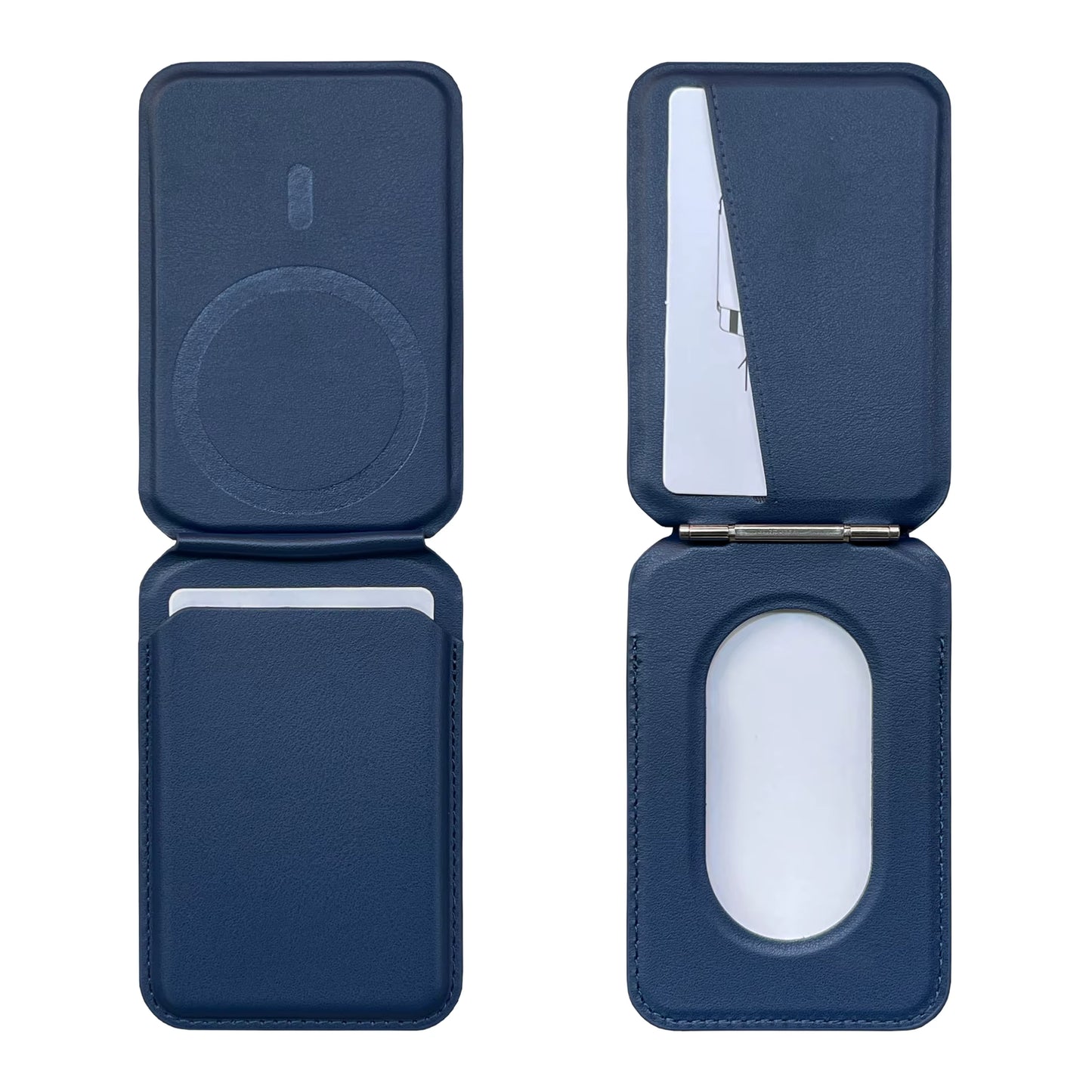 HDD Luxury PU Leather Stand Wallet with for MagSafe and Card Holder Back