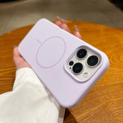 TecHub Magnetic Liquid Silicon Case for iPhone 15 Pro Max, showing sleek black design and magnetic closure on a white background.