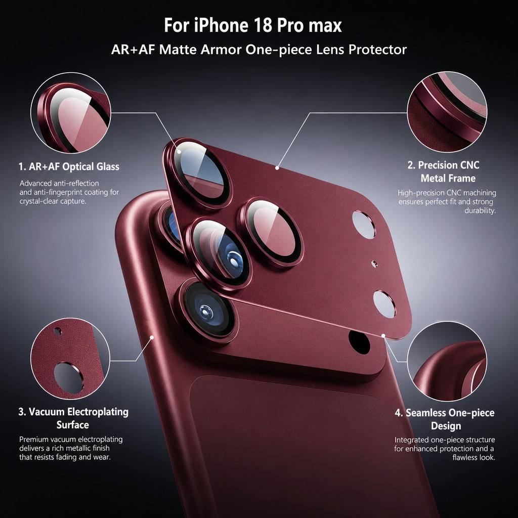 HDCI Anti Scratch Camera Lens Protector for iPhone 17/18 Pro Max