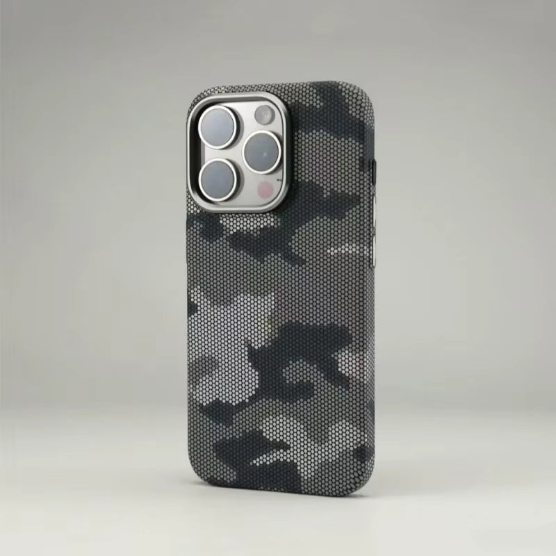 FreeAir MagSafe Carbon Fiber Design Case for iPhone 14 Pro Max - Camouflaged Grey