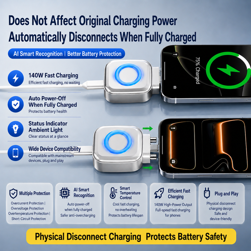 X01 140W Full-charging Separator Automatic Power Off Battery Protector Smart Charging Disconnector