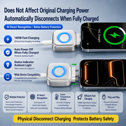 TecHub X01 140W full-charging separator cable with automatic power-off battery protector and smart charging disconnector.