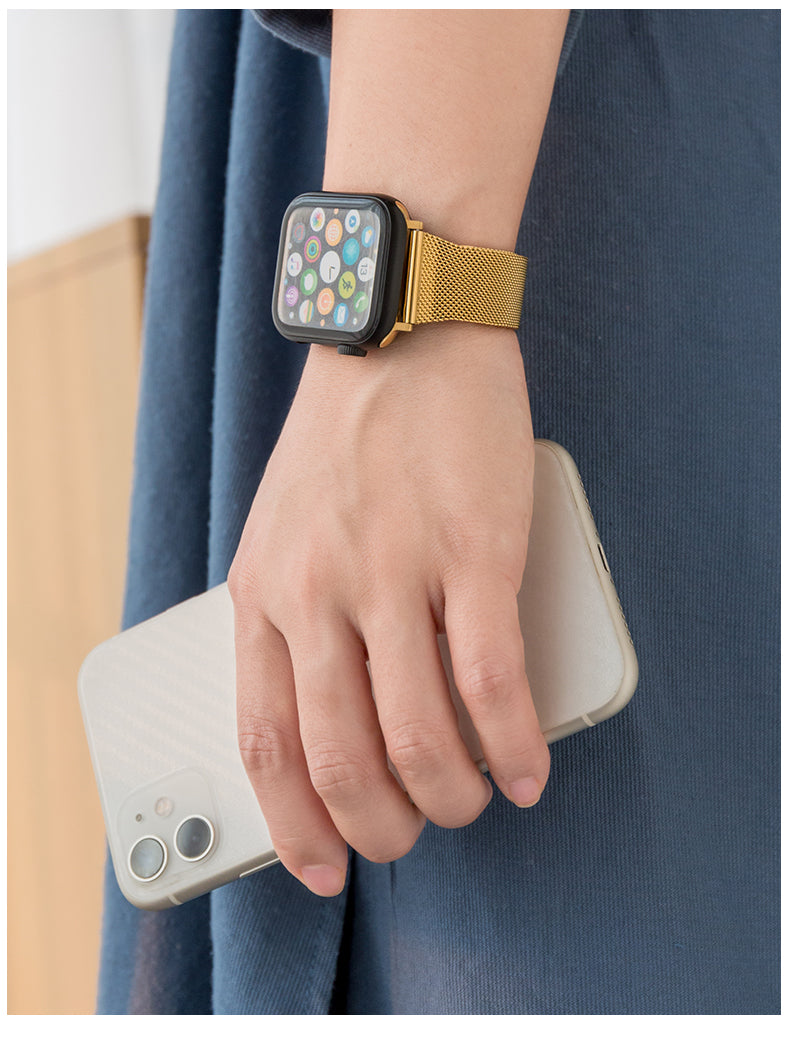 Milanese Stainless Steel Mesh Strap for Apple Watch 42/44/45/46/49 mm