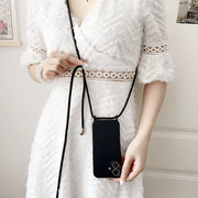TecHub iPhone 16 fashion crossbody case with soft silicone material and shoulder strap, shown with stylish design and secure fit.