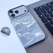 TecHub Snow Mountain Pattern MagSafe iPhone 17/18 Pro Max case with fiber texture featuring a snowy mountain design.