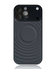 TecHub liquid silicone iPhone 16 Pro Max case with wave pattern design and transparent window lens, durable and stylish protection.