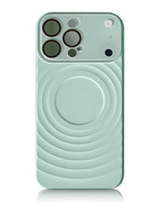TecHub VAWI wave pattern liquid silicone iPhone 16 Pro Max case with transparent window lens, featuring a stylish and protective design.