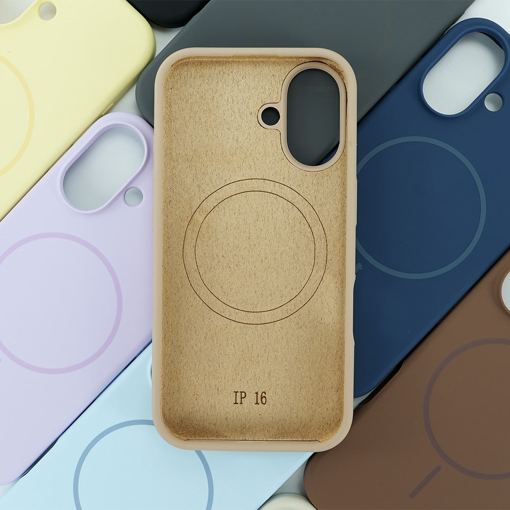 Magnetic Liquid Silicon Case for iPhone 16