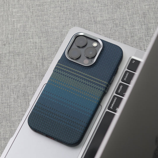 FreeAir Luxury MagSafe Carbon Fiber Design Case for iPhone 13 Pro Max - Navy Blue