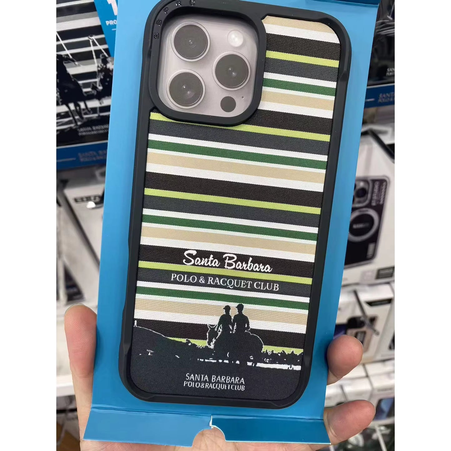 Santa Barbara Fabric Material Shockproof MagSafe Case for iPhone 16 Pro Max