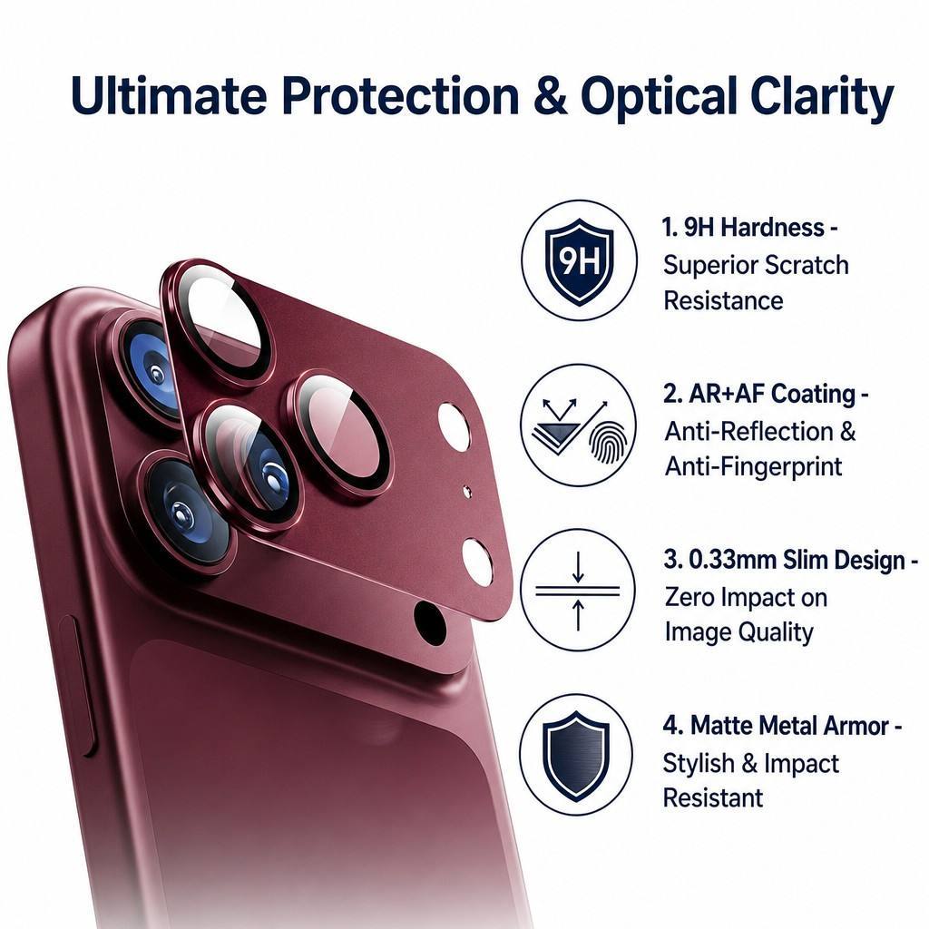 HDCI Anti Scratch Camera Lens Protector for iPhone 17/18 Pro Max