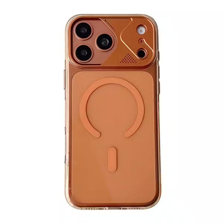 TecHub VAWI transparent MagSafe iPhone 17 Pro Max case with metal lens frame, showing clear protective cover and sleek design.