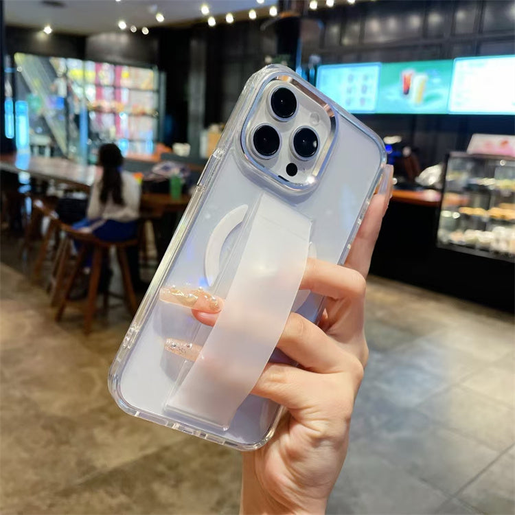 Acrylic TPU MagSafe with Holder Case for iPhone 16