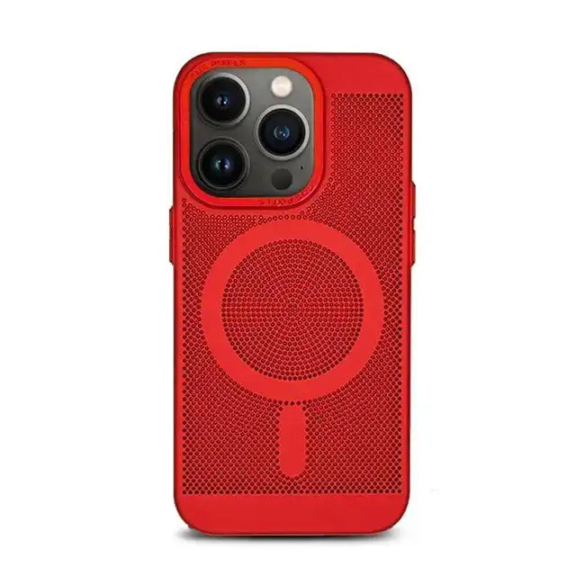 Magnetic Shockproof Grid Breathable for iPhone 14 Pro Max - TecHub