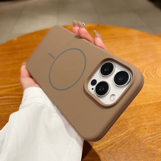 Magnetic Liquid Silicon Case for iPhone 13 Pro Max