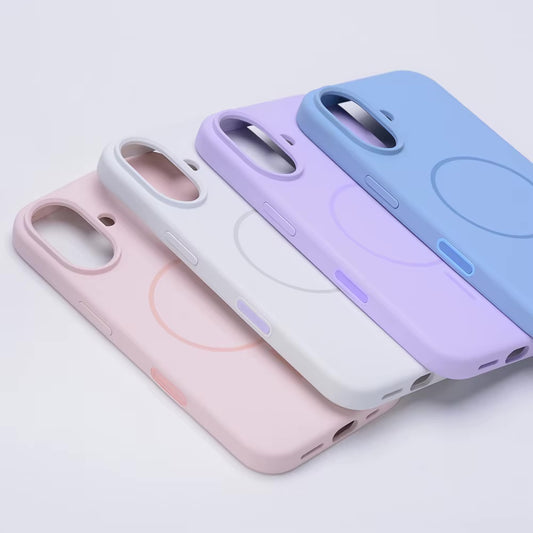 Magnetic Liquid Silicon Case for iPhone 16
