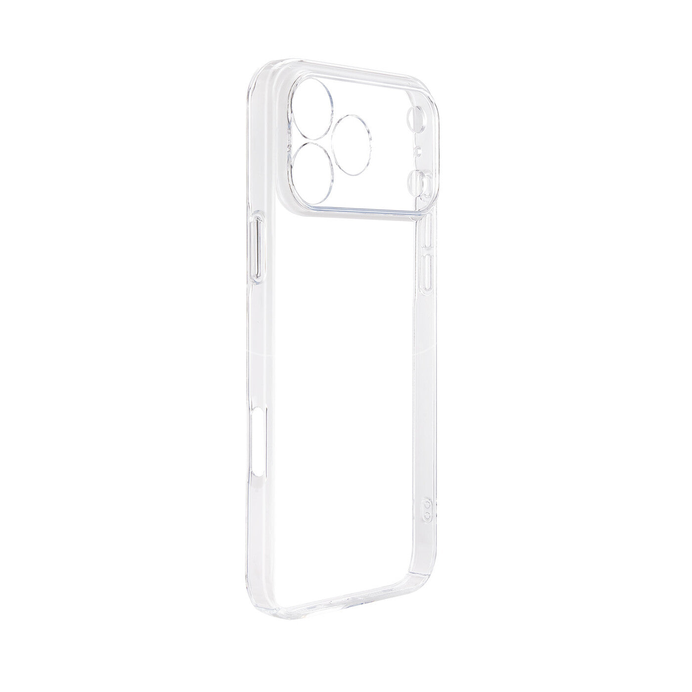 Transparent PC case for iPhone 17 Pro Max by TecHub, showing clear design and precise cutouts for camera and buttons.