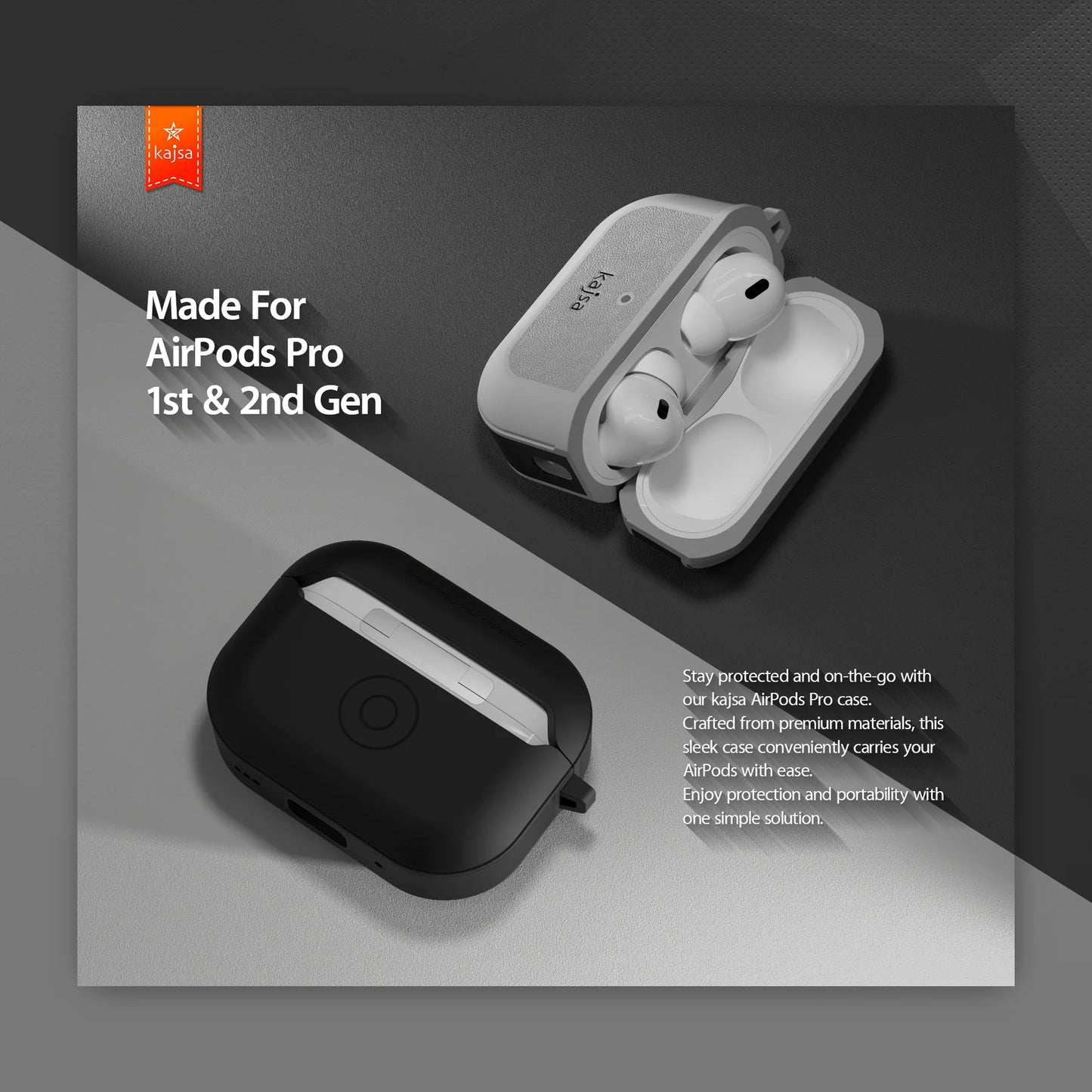 Kajsa Luxe Ultra Shield AirPods Pro 1&2 Case