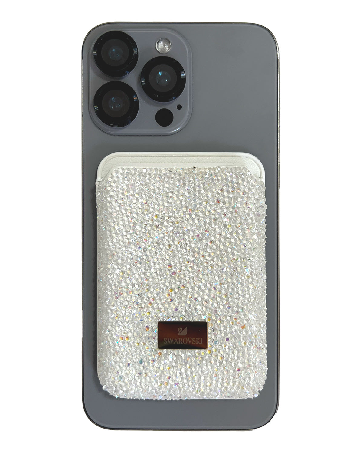 Swarovski Strass MagSafe Card Wallet - White