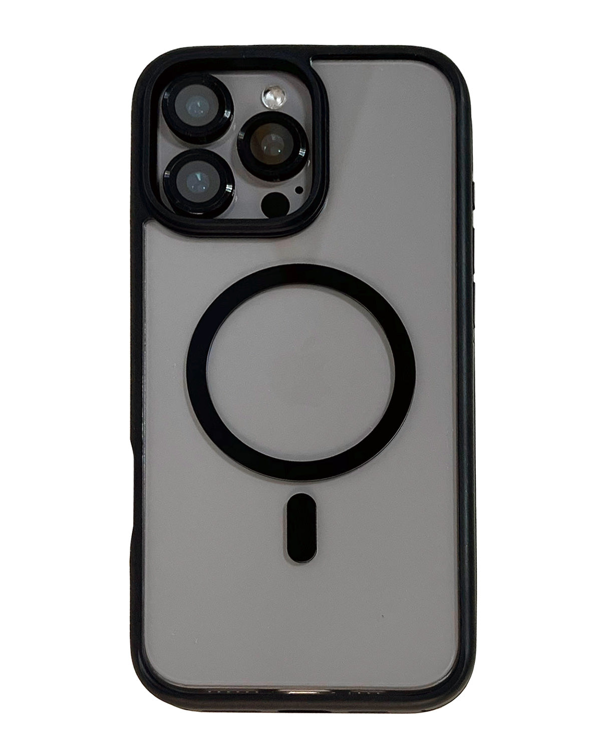 Black Tadamall Premium Clear MagSafe case for iPhone 16 Pro Max, showcasing a slim, transparent protective phone cover by TecHub.