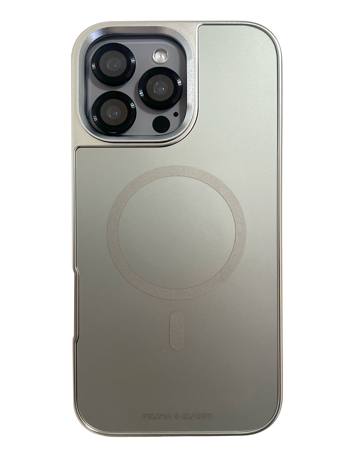 Puloka & Classic Luxury MagSafe Case for iPhone 16 Pro Max - Silver