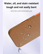 Lanex Premium Ultra - slim Diamond Cut Carbon Fiber Case for iPhone 17 Pro Max - Orange - TecHub