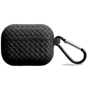 Silicone Weavy braided AirPods case by My Store with colorful, textured design and secure closure for wireless earbud protection.