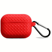 Silicone Weavy Braided AirPods case in vibrant colors, designed to protect and personalize your AirPods.