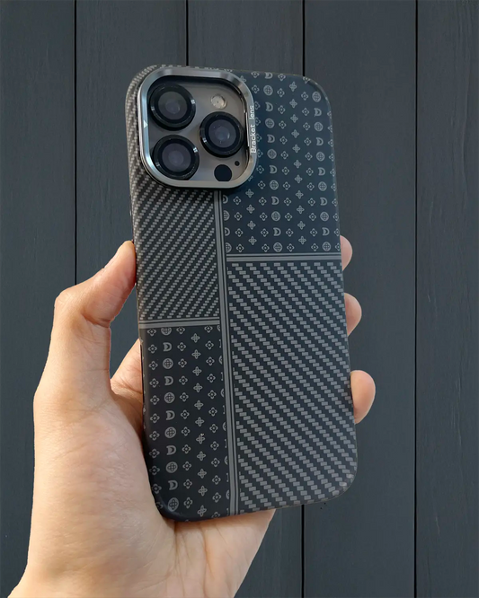 Abstract Starry Pixels Case for iPhone 16 Pro Max - Grey