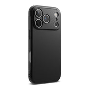 Ringke Onyx black protective TPU case for iPhone 17/18 Pro, slim and durable phone cover with matte finish.