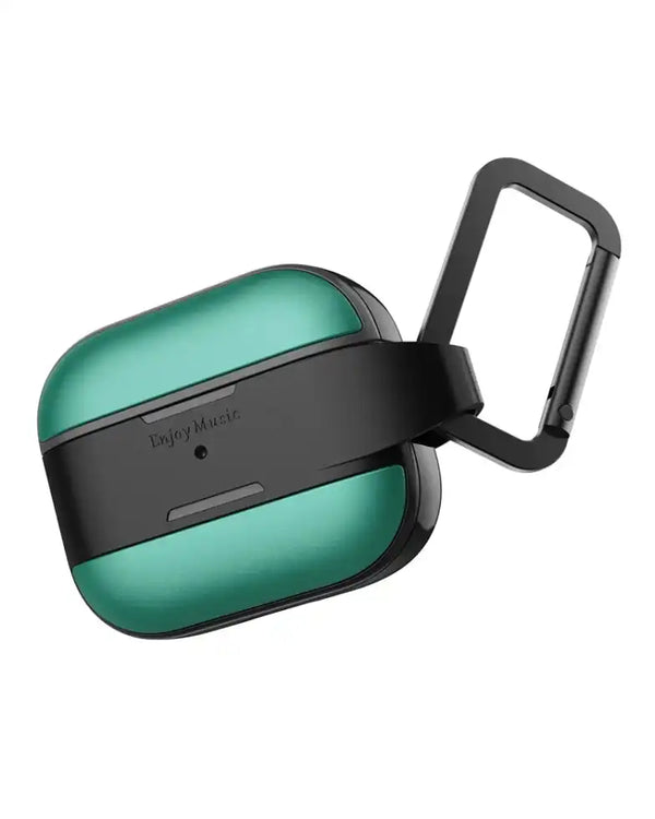 Alloy metal case for AirPods Pro 2, protective and stylish accessory with a sleek design, compatible with AirPods Pro 2.