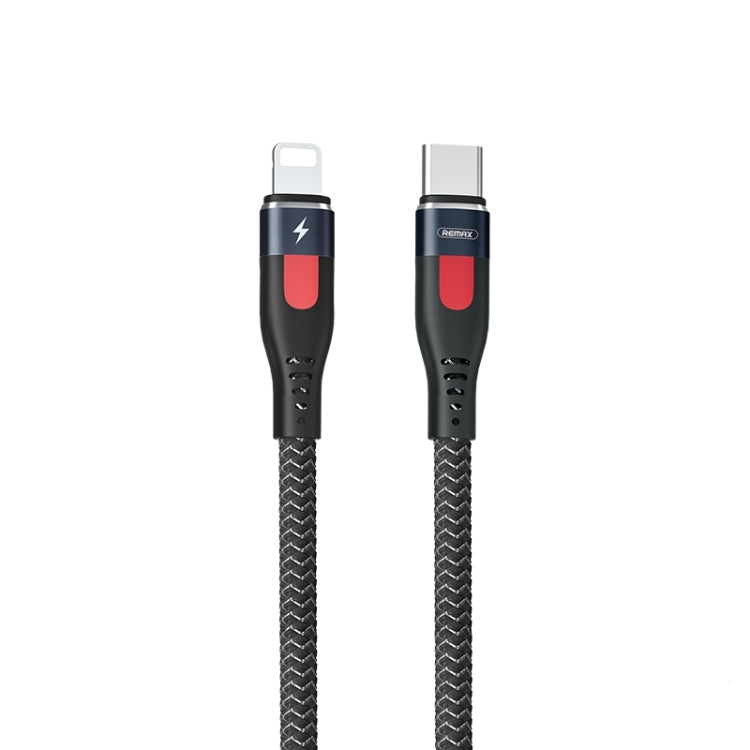REMAX RC-188i Lesu Pro 1m PD20W Type-C to iPhone Aluminum Alloy Braid Fast Charging Data Cable - Black