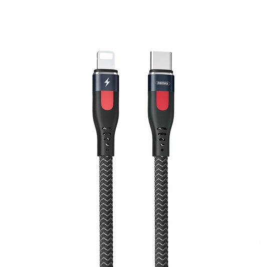 REMAX RC-188i Lesu Pro 1m PD20W Type-C to iPhone Aluminum Alloy Braid Fast Charging Data Cable - Black