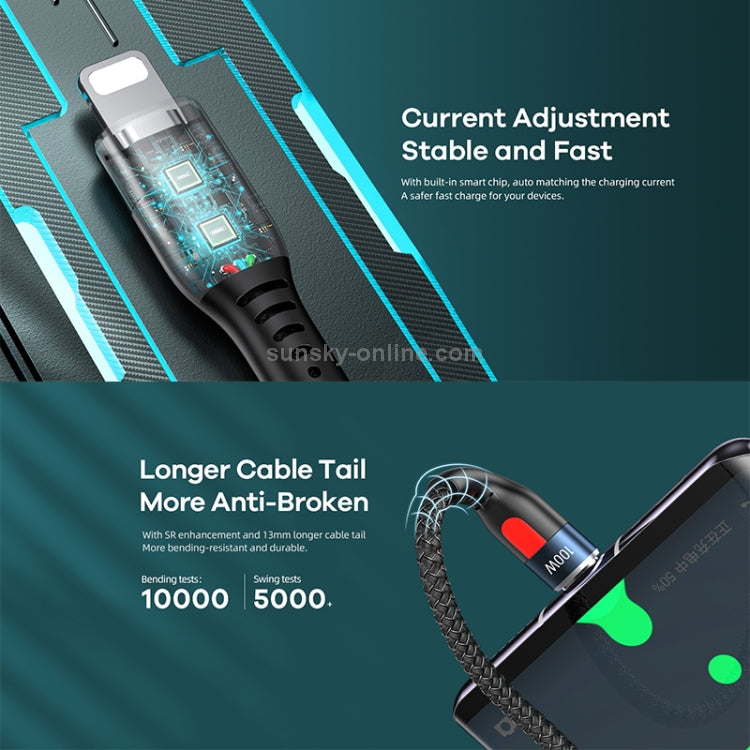 REMAX RC-188i Lesu Pro 1m PD20W Type-C to iPhone Aluminum Alloy Braid Fast Charging Data Cable - Black