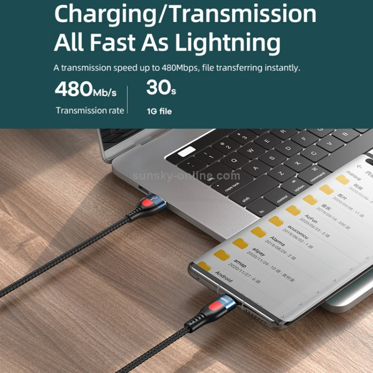 REMAX RC-188i Lesu Pro 1m PD20W Type-C to iPhone Aluminum Alloy Braid Fast Charging Data Cable - Black