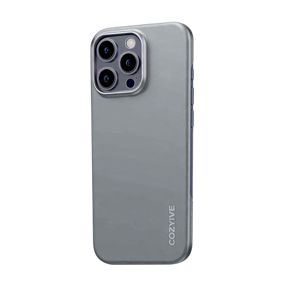 CoBlue Premium Hard Matte Case for iPhone 15 Pro Max - Silver