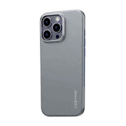 Silver TecHub CoBlue Premium Hard Matte Case for iPhone 15 Pro Max, showing a sleek, durable protective phone case with matte finish.