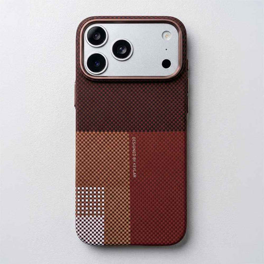 FD Carbon Textured Metal Camera Frame Hard Magnetic Case for iPhone 17 Pro Max
