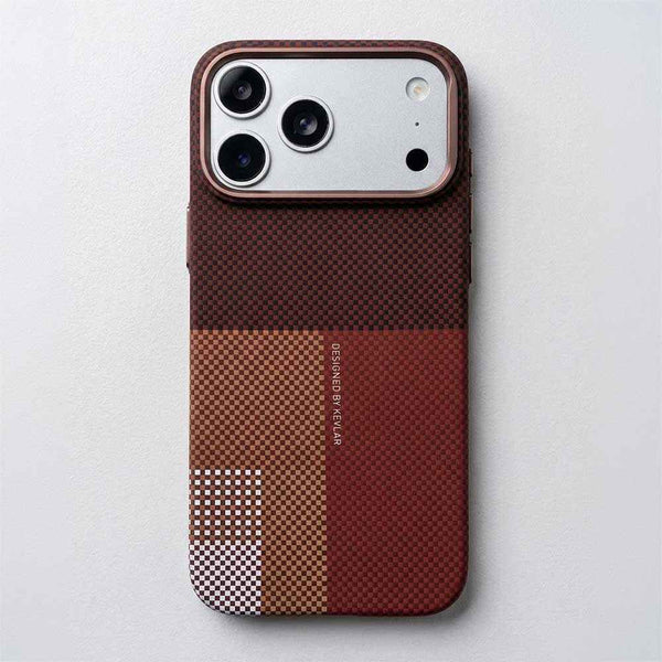 FD Carbon Textured Metal Camera Frame Hard Magnetic Case for iPhone 17 Pro Max