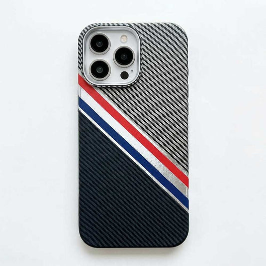FreeAir MagSafe Carbon Fiber Design Case for iPhone 14 Pro Max - Black Stripes