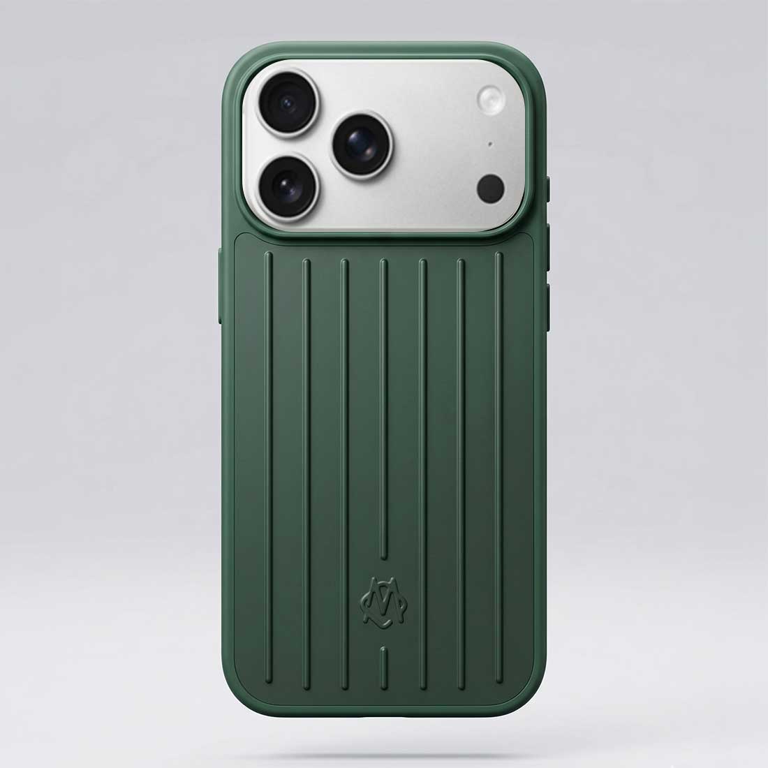 TecHub RIMOWA iPhone 17 Pro Max aluminium silicone case, slim protective cover without MagSafe, showcasing sleek design and durable material.