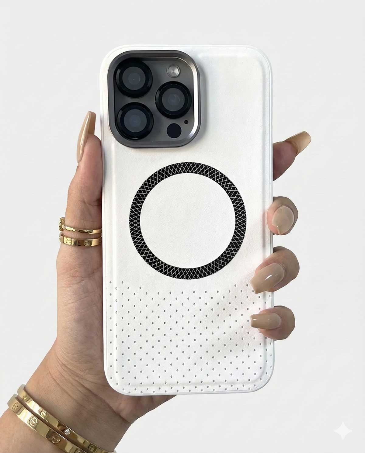 Hard MagSafe Leather And Textured Case for iPhone 14 Pro Max