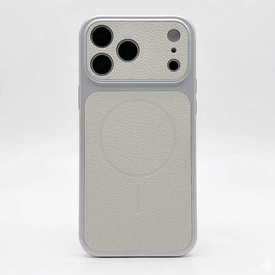 TecHub MMKIO PU leather MagSafe case for iPhone 17 Pro, durable TPU exterior with sleek leather finish, protects and complements the phone.