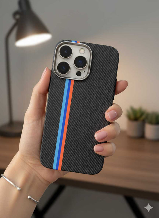 FreeAir Matte MagSafe Carbon Fiber Design Case for iPhone 15 Pro Max - Stripped