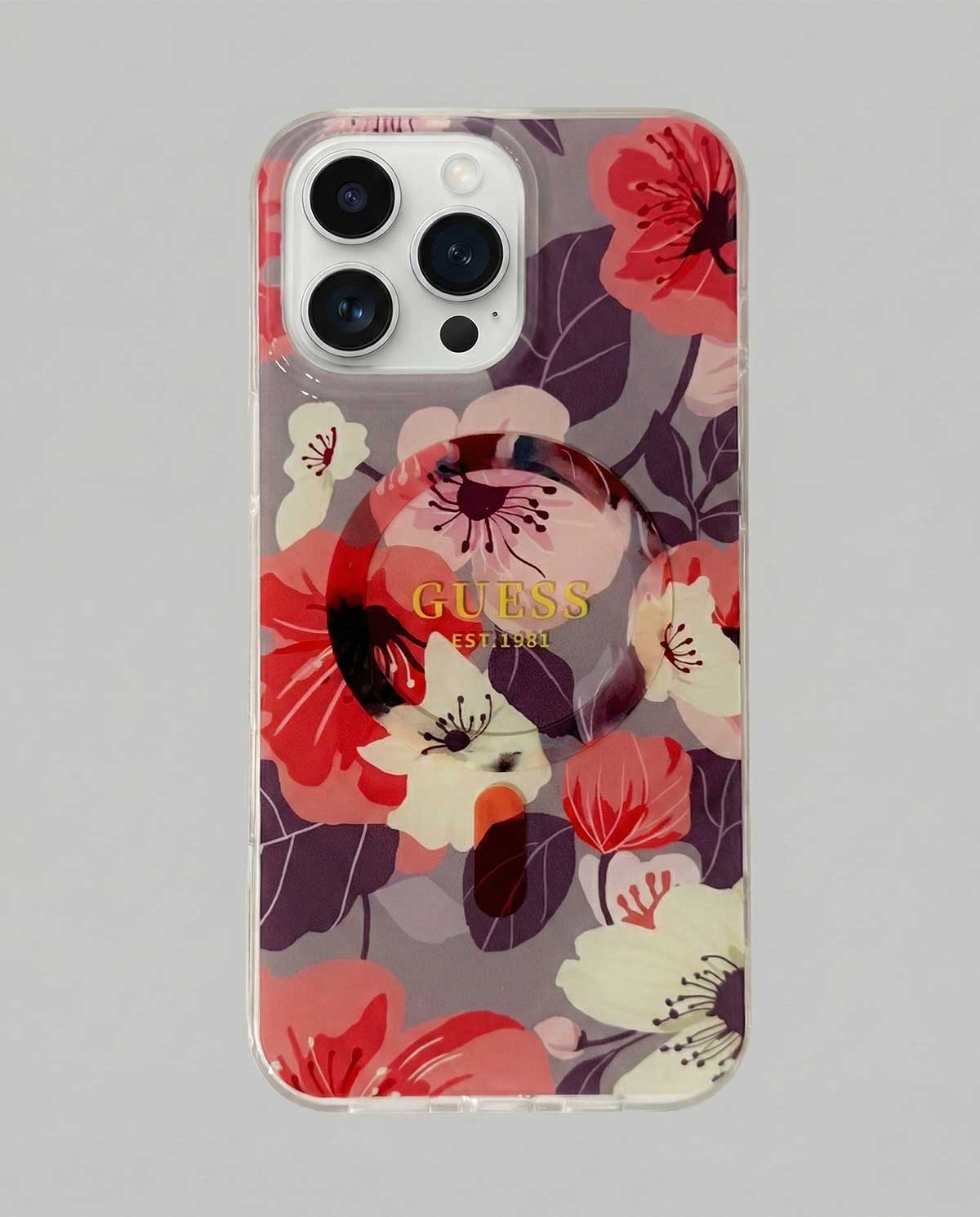 GUESS IML Flower MagSafe Case for iPhone 16 Pro Max