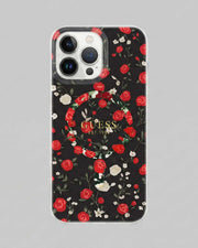 TecHub GUESS IML Flower MagSafe case for iPhone 16 Pro Max featuring a colorful floral design and secure magnetic attachment.