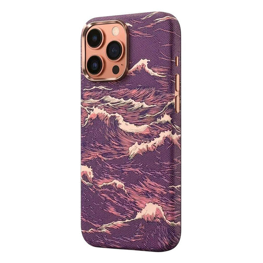 TecHub FreeAir MagSafe Waves Carbon iPhone 16 Pro Max case with sleek premium design and wave pattern, fits securely on device.