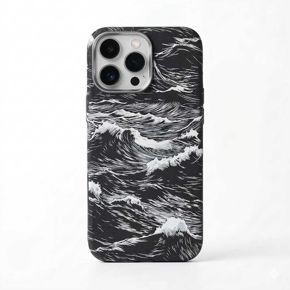 FreeAir MagSafe Waves Carbon Premium Design Case for iPhone 16 Pro Max