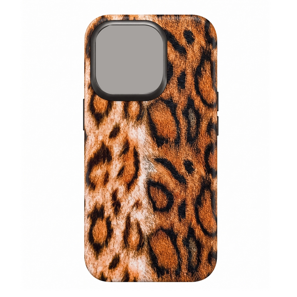 Leopard print brown phone case by TecHub, trendy fashion accessory, showcasing the stylish design on a smartphone.