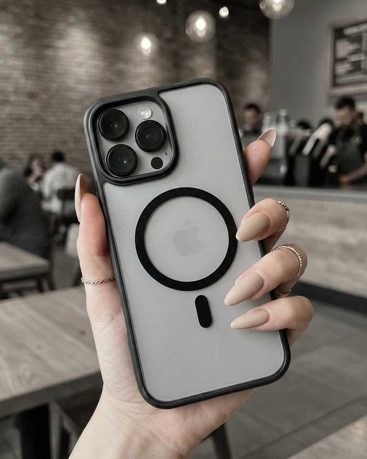 Tadamall Premium Clear MagSafe Case for iPhone 16 Pro Max - Black